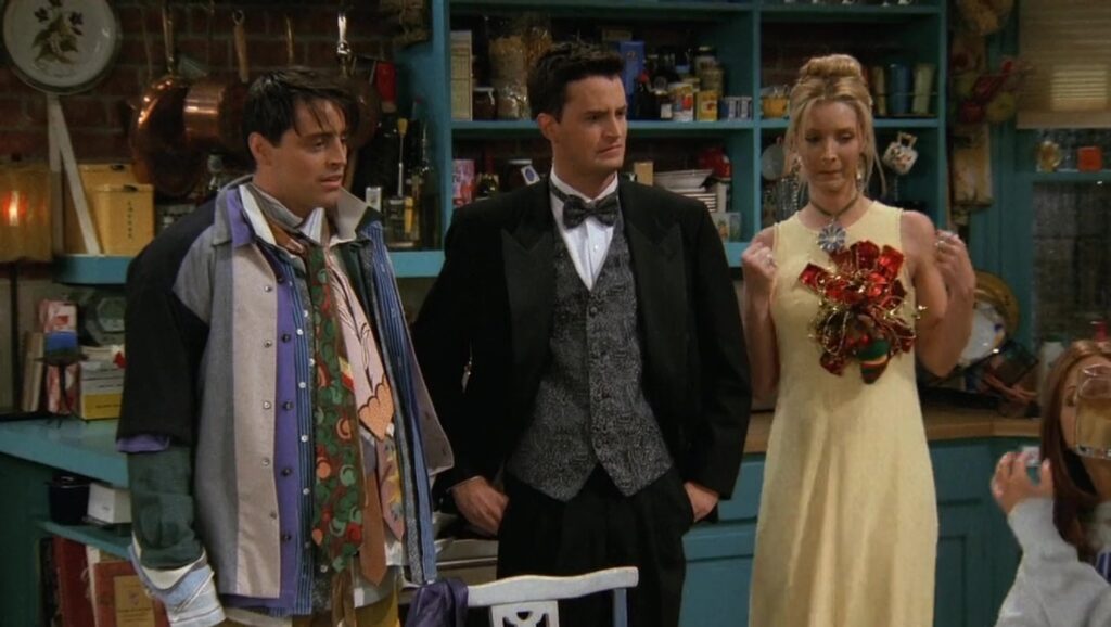 Joey, Chandler y Phoebe en 'Friends'