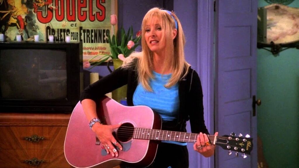 Phoebe toca la guitarra en 'Friends'