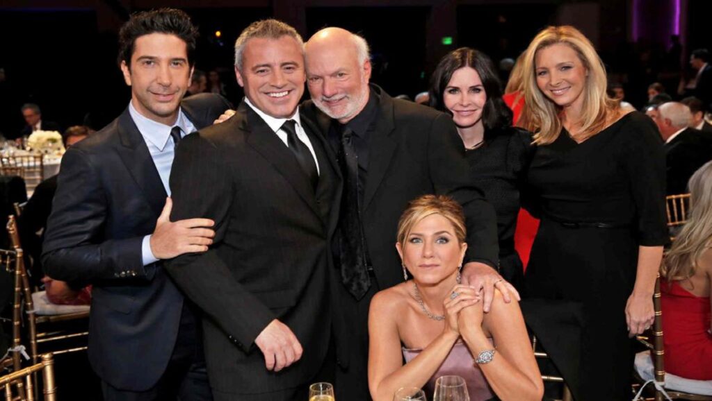 James Burrows con actores de 'Friends'