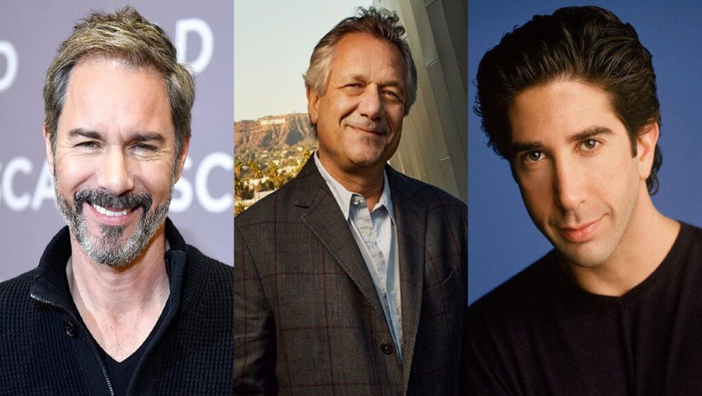 Eric McCormack, Kevin Bright y David Schwimmer