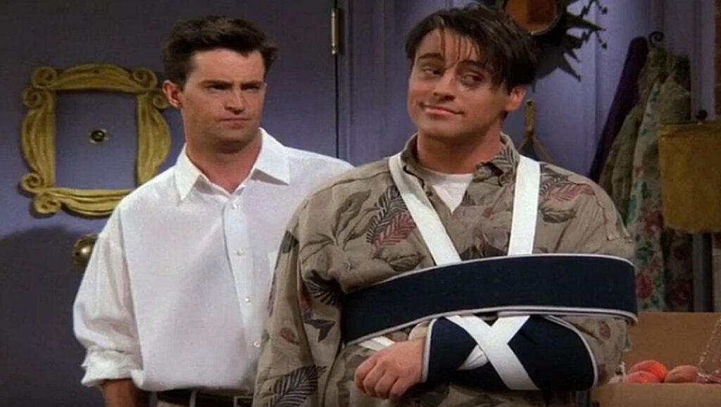 Hombro dislocado de Joey en 'Friends'