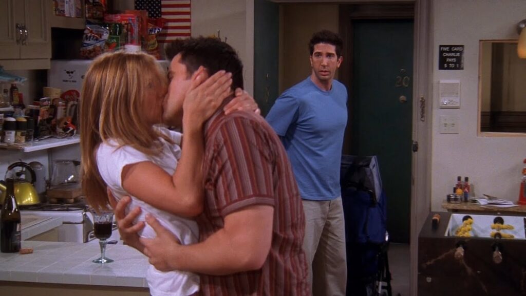 Rachel y Joey se besan en 'Friends'