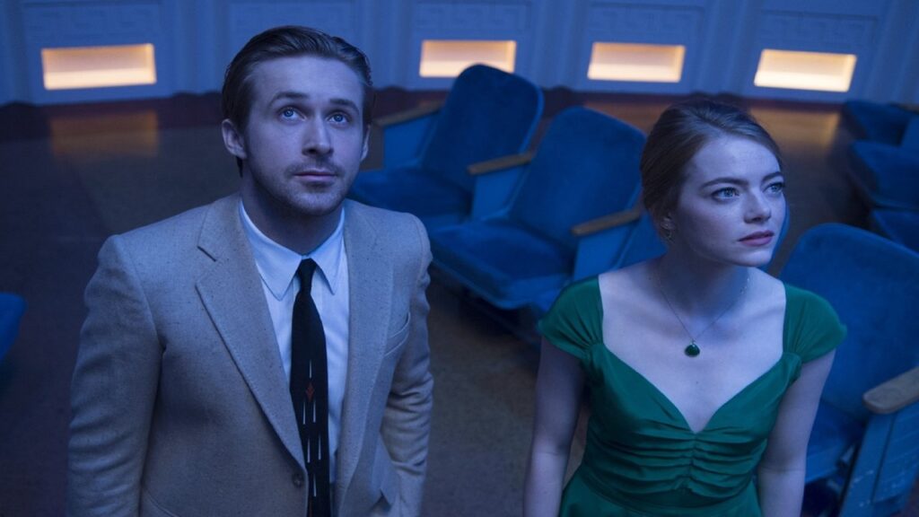 Escena de 'La La Land': Gosling y Stone