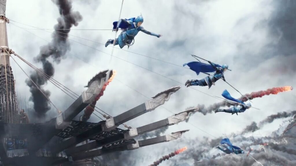 Escena de 'La Gran Muralla': Combates aéreos