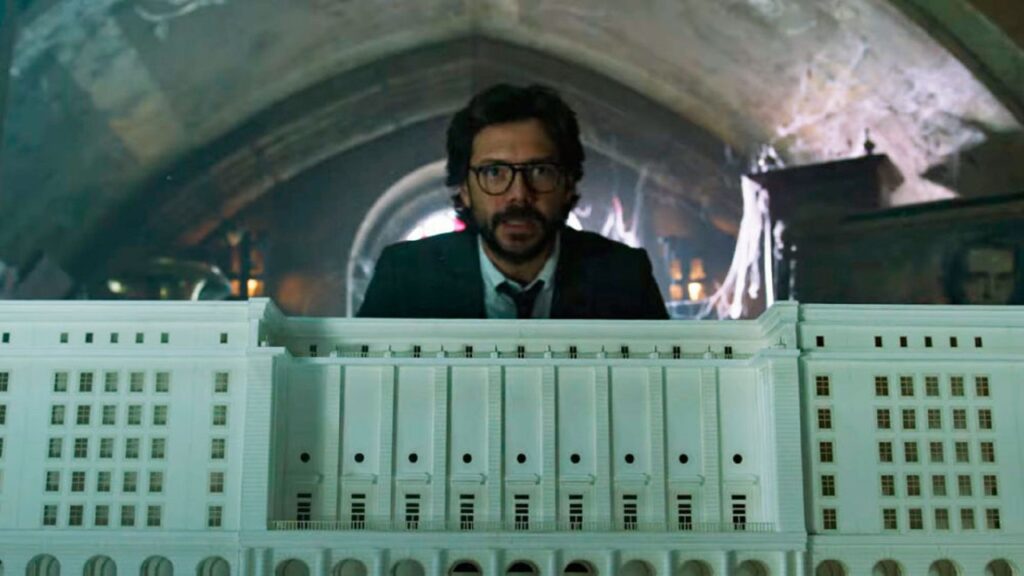 El profesor con maqueta en 'La casa de papel'