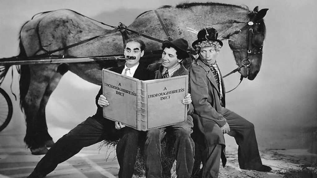 Hermanos Marx leyendo un libro