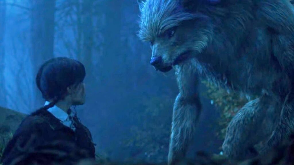 Enid como lobo alfa en 'Miércoles'