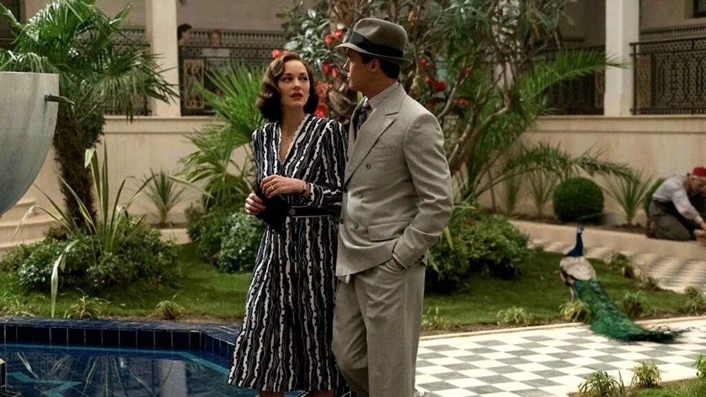 Marion Cotillard y Brad Pitt en 'Aliados'