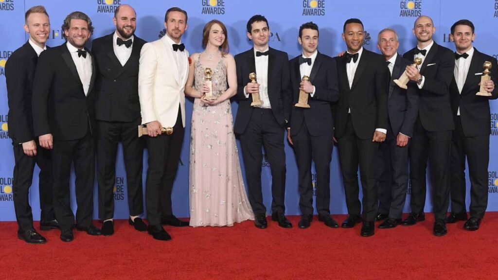 Premiados de 'La La Land' en los Globos de oro