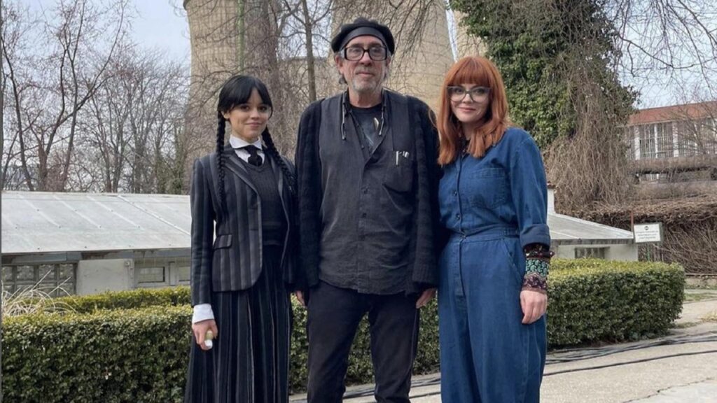 Jenna Ortega, Tim Burton y Christina Ricci