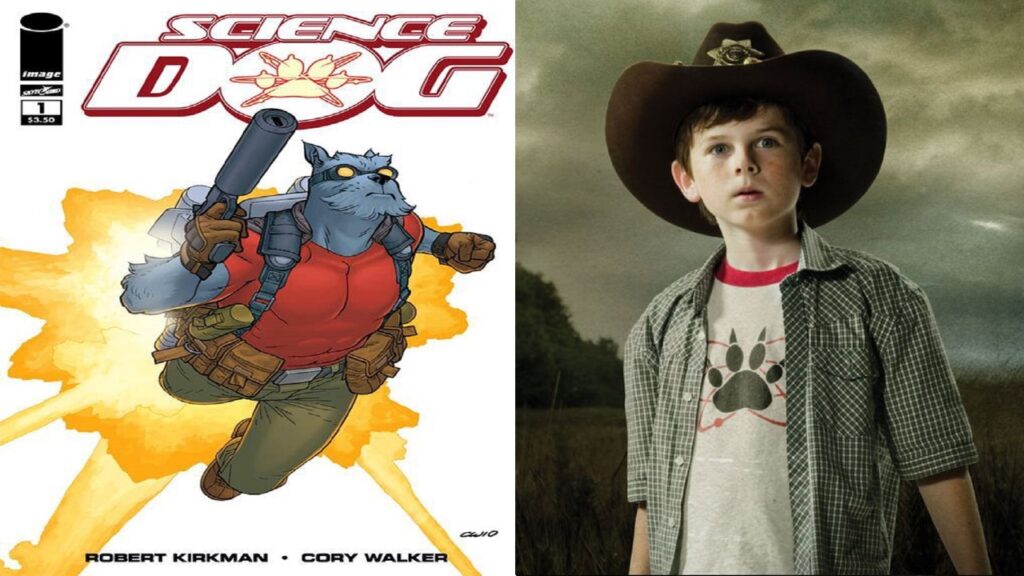 Science Dog y Carl en 'The walking dead'