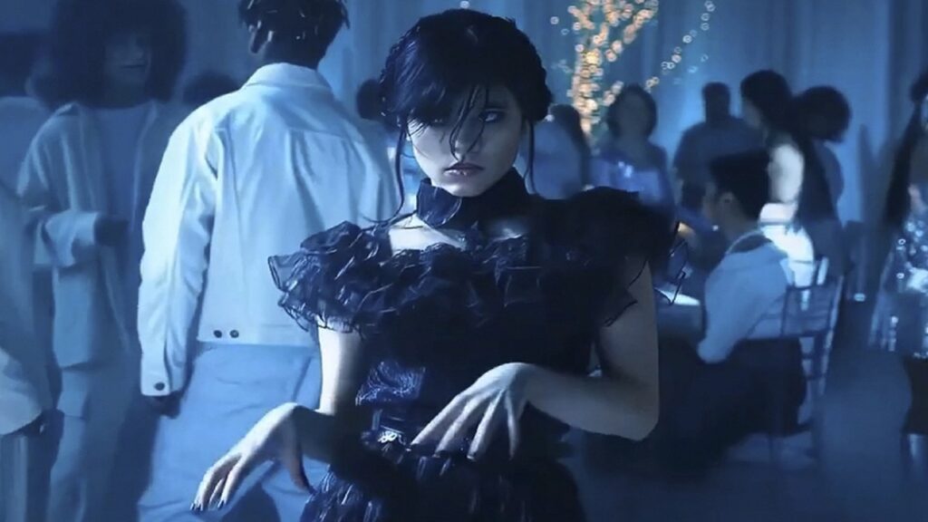 Jenna Ortega bailando en 'Miércoles'