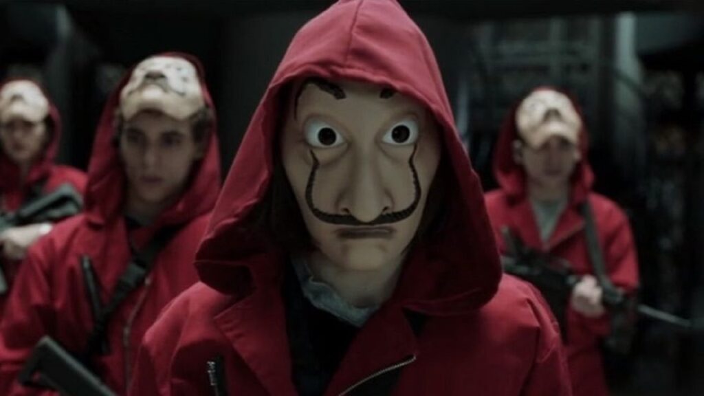 Máscaras de Dalí en 'La casa de papel'
