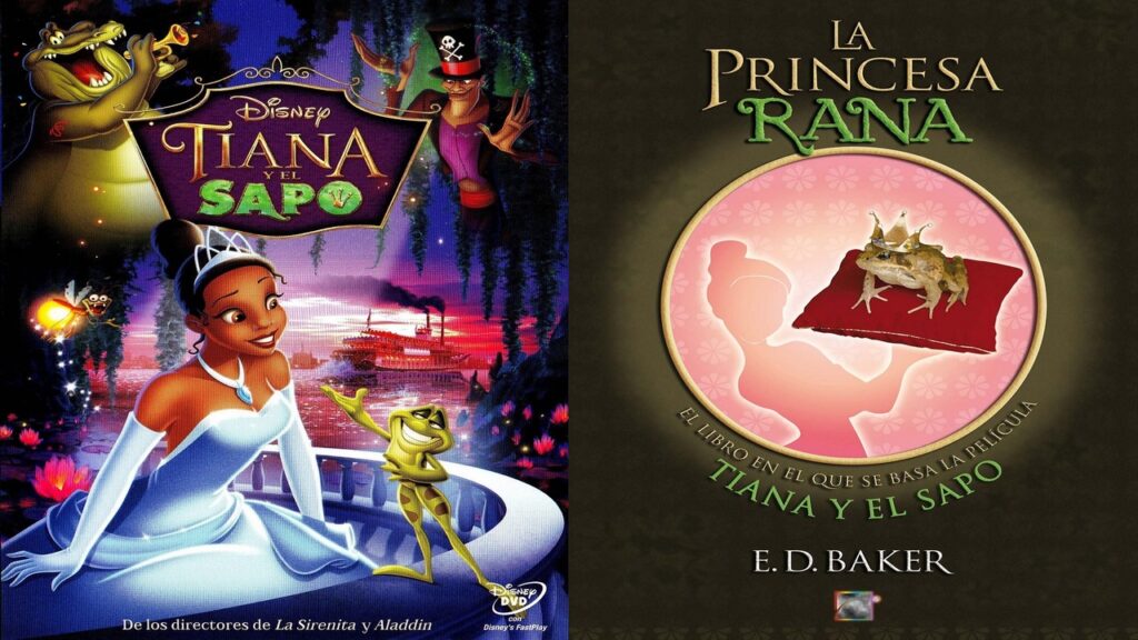 Película y libro de 'Tiana y el sapo'