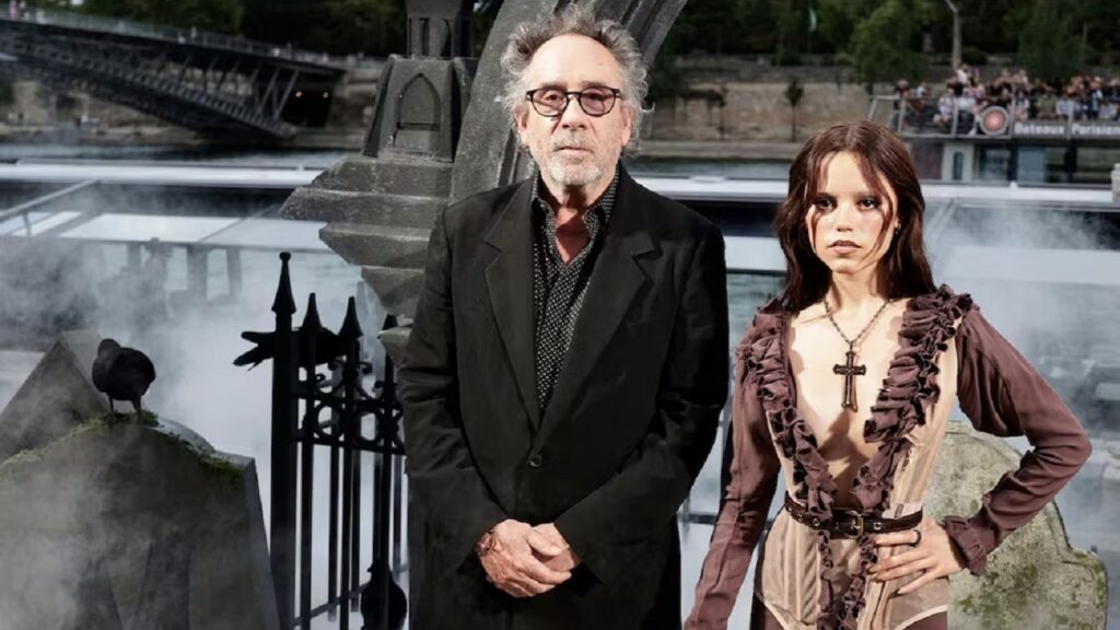 Tim Burton y Jenna Ortega