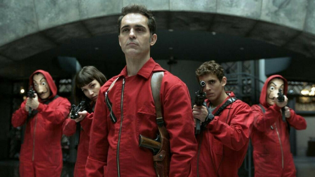 Berlín y otros atracadores en 'La casa de papel'