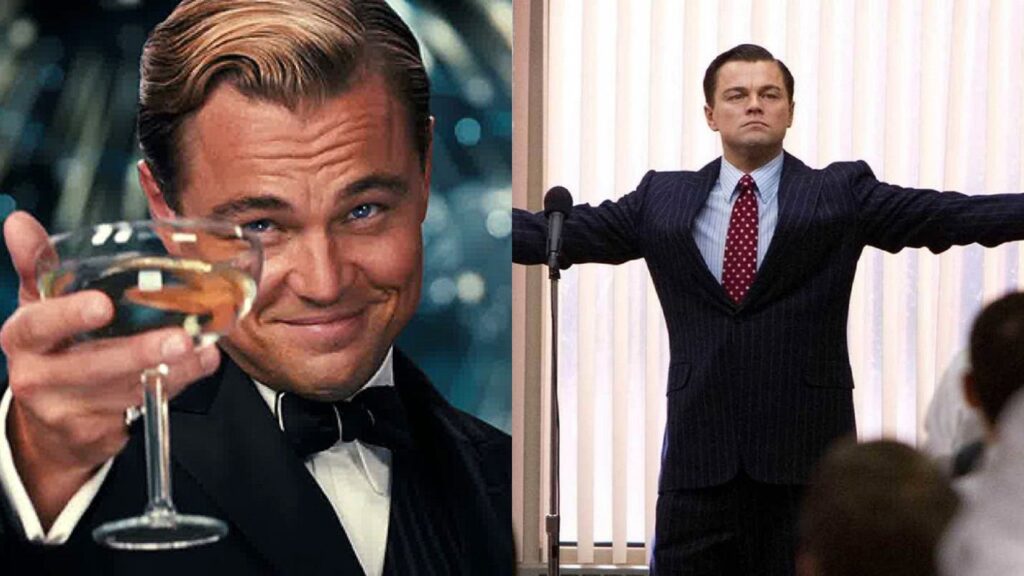 Leonardo DiCaprio en 'El gran Gatsby' y en 'El lobo de Wall Street'
