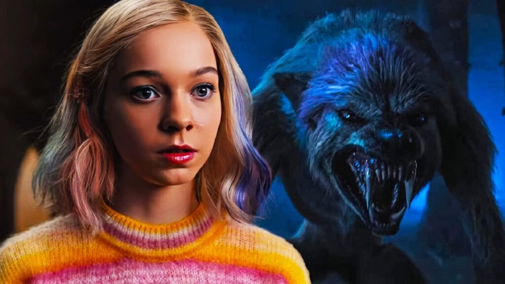 Enid como mujer loba en 'Miércoles'