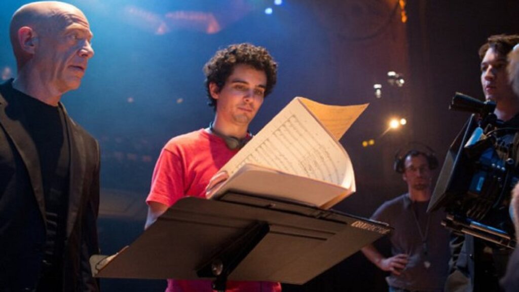 Damien Chazelle durante el rodaje de 'La La Land'