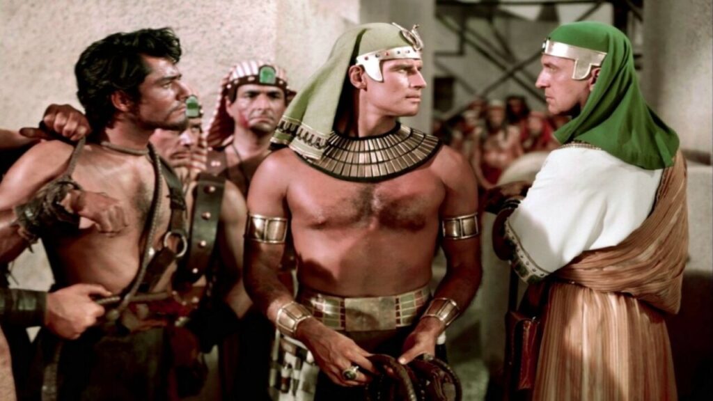 Escena de 'Los 10 mandamientos', con Charlon Heston