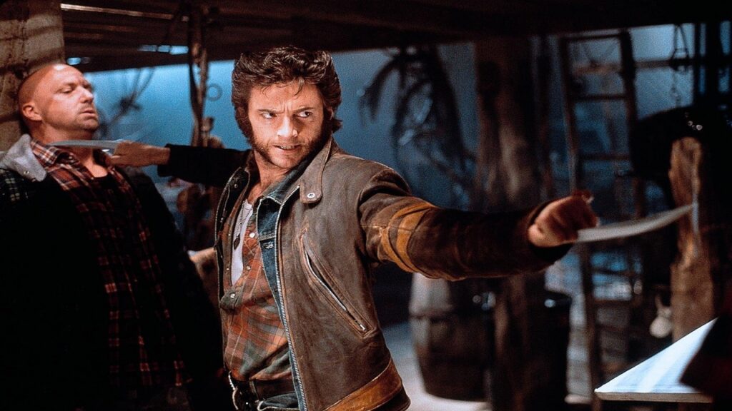 Lobezno en escena de película de los X-Men