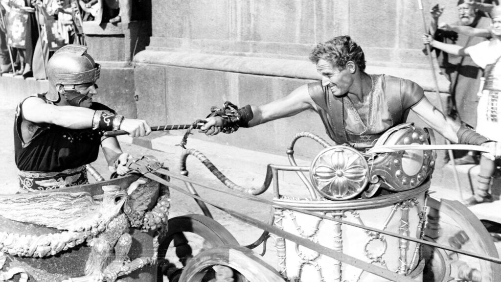 Escena de las cuádrigas en 'Ben-Hur'