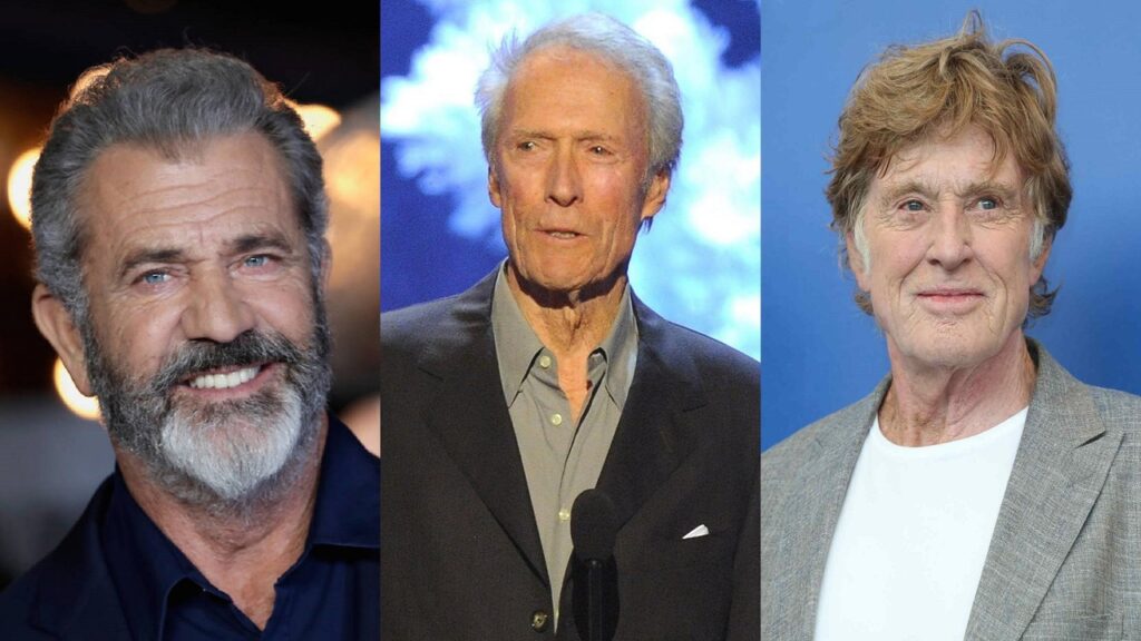 Mel Gibson y Clint Eastwood y Robert Redford