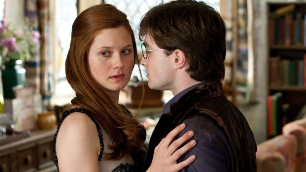 Ginny Weasley y Harry en 'Harry Potter'