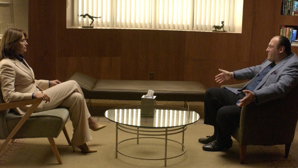 Tony Soprano en sesión de terapia