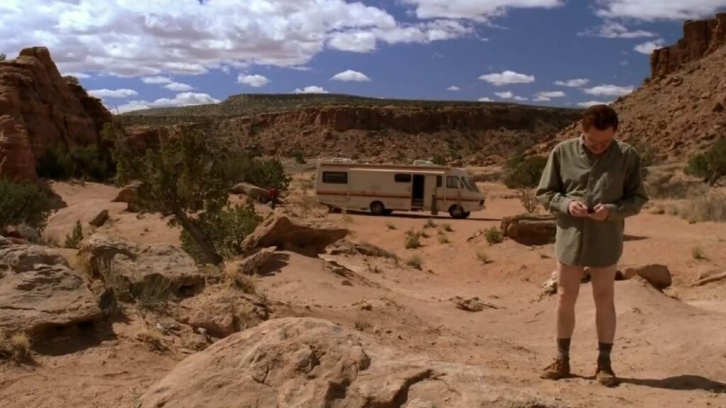 Walter White en el desierto en 'Breaking Bad'