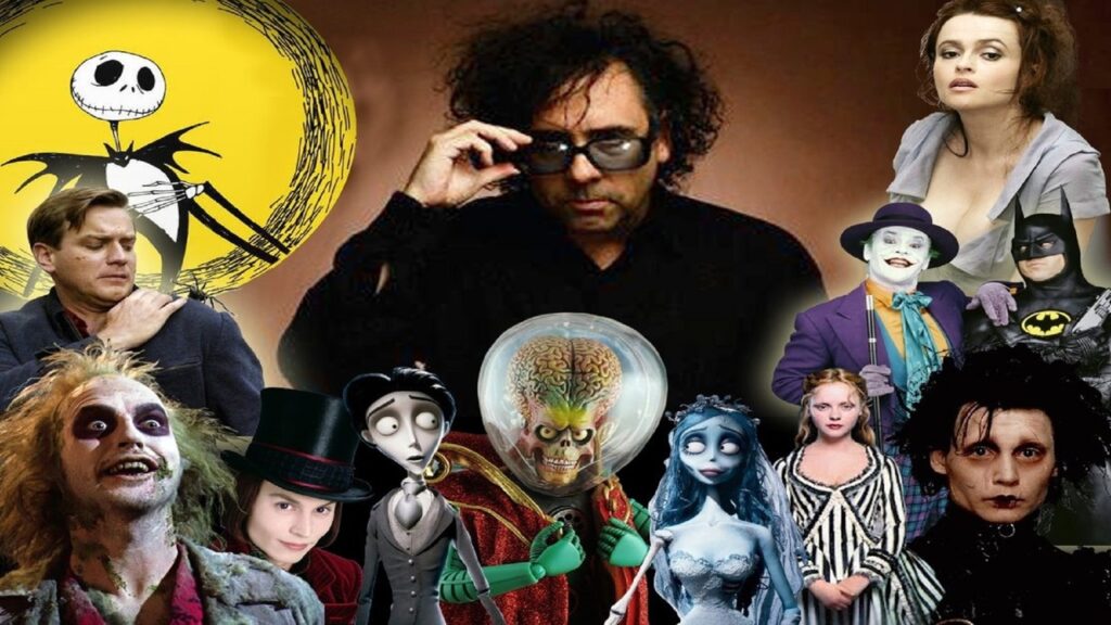 Tim Burton y collage de peliculas