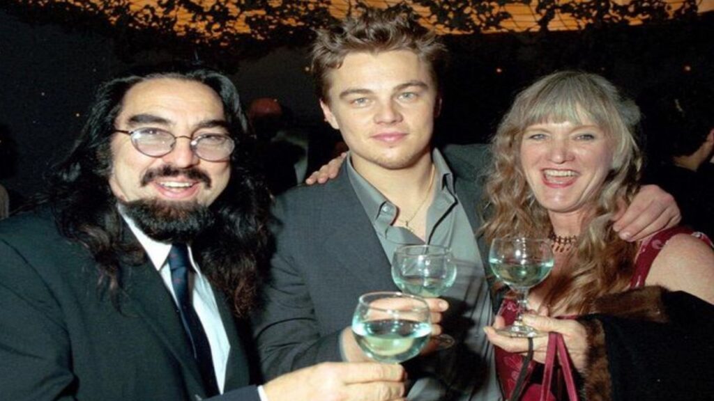 Leonardo DiCaprio con sus padres
