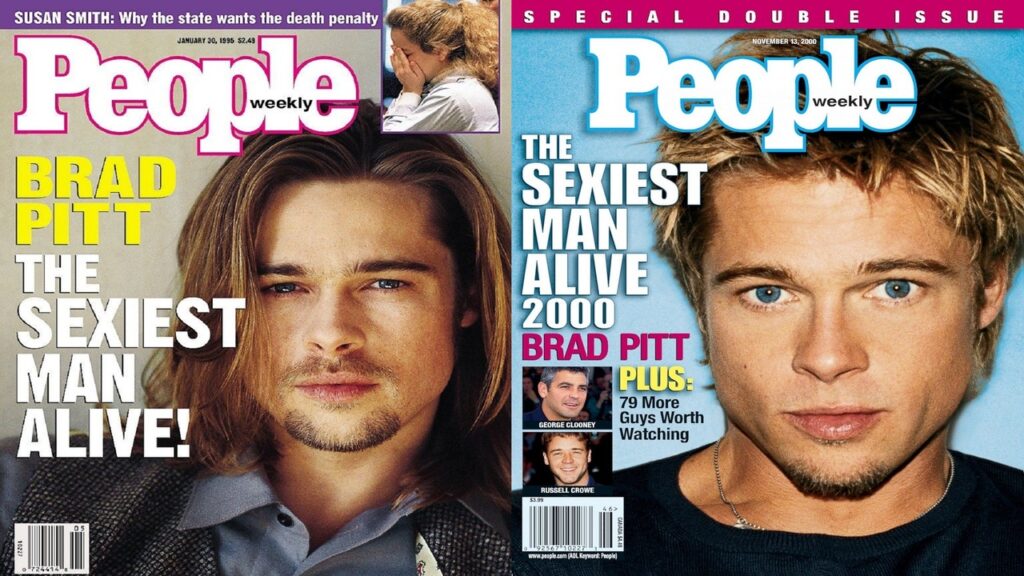 Brad Pitt en dos portadas de la revista 'People'
